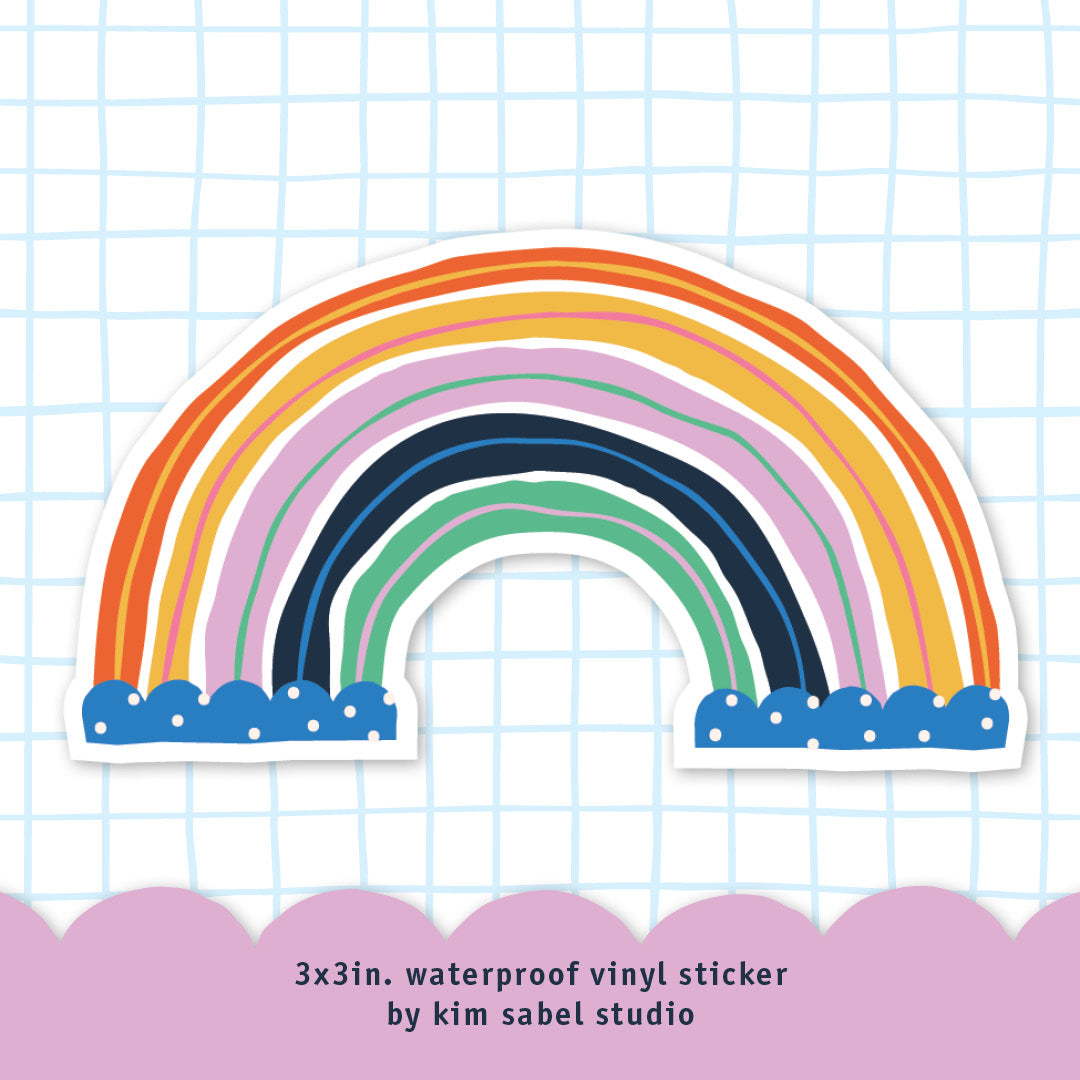 Rainbow 2 Waterproof Vinyl Sticker