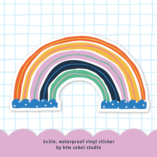 Rainbow 2 Waterproof Vinyl Sticker