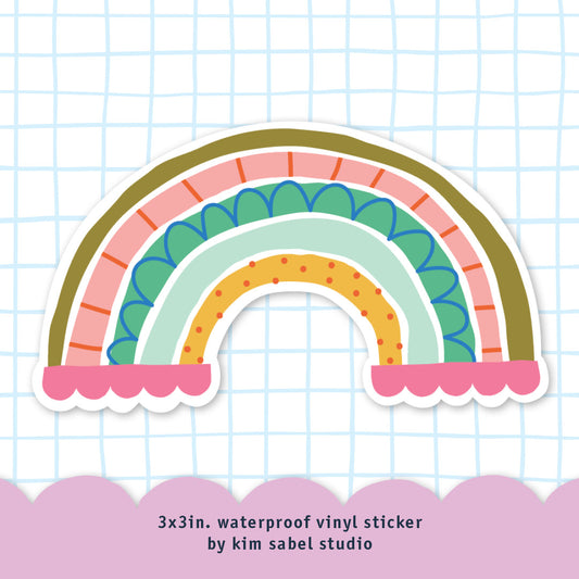Rainbow 4 Waterproof Vinyl Sticker