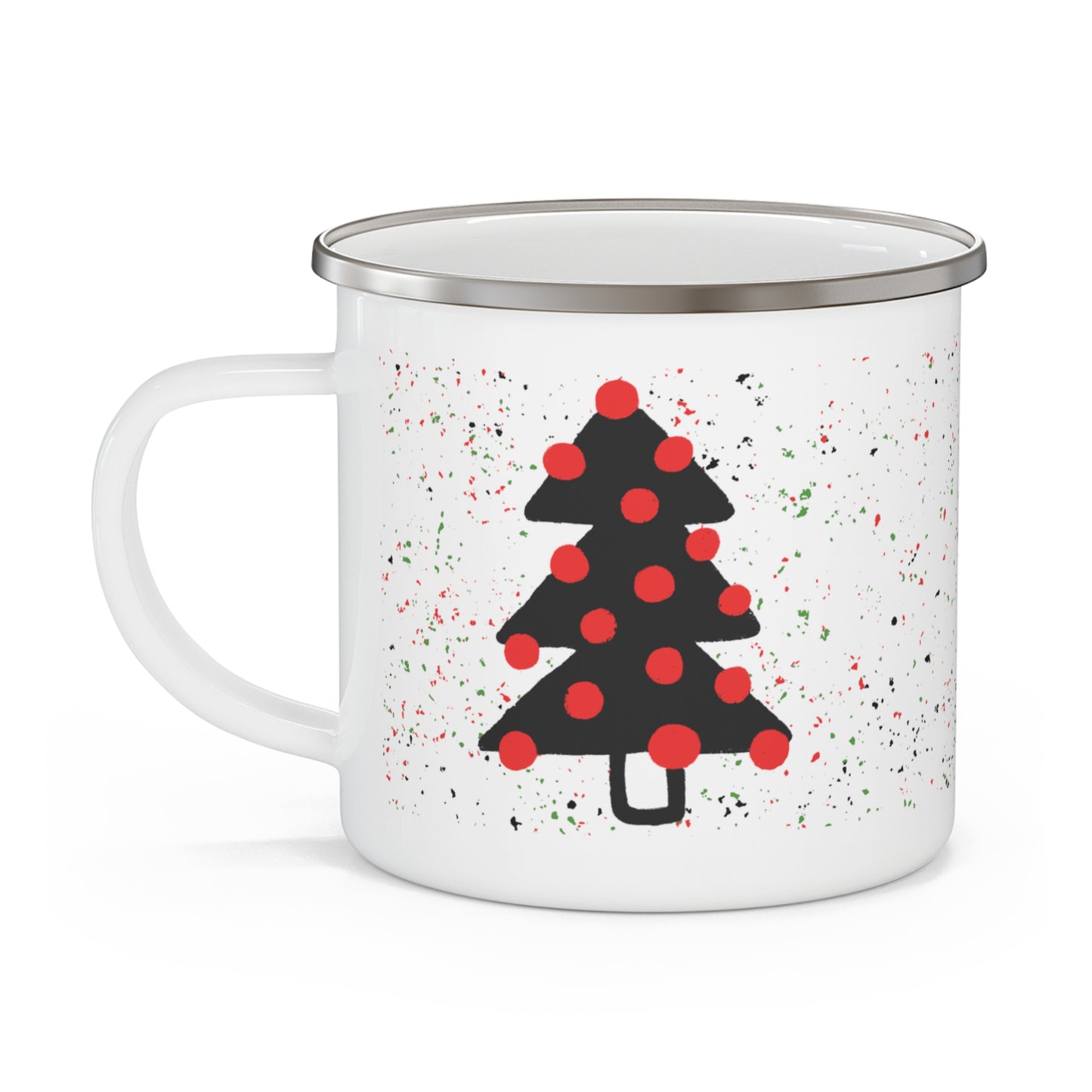Campy Red Tree • Enamel Camping Mug