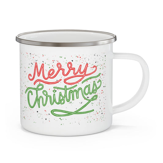 Campy Merry Script • Enamel Camping Mug