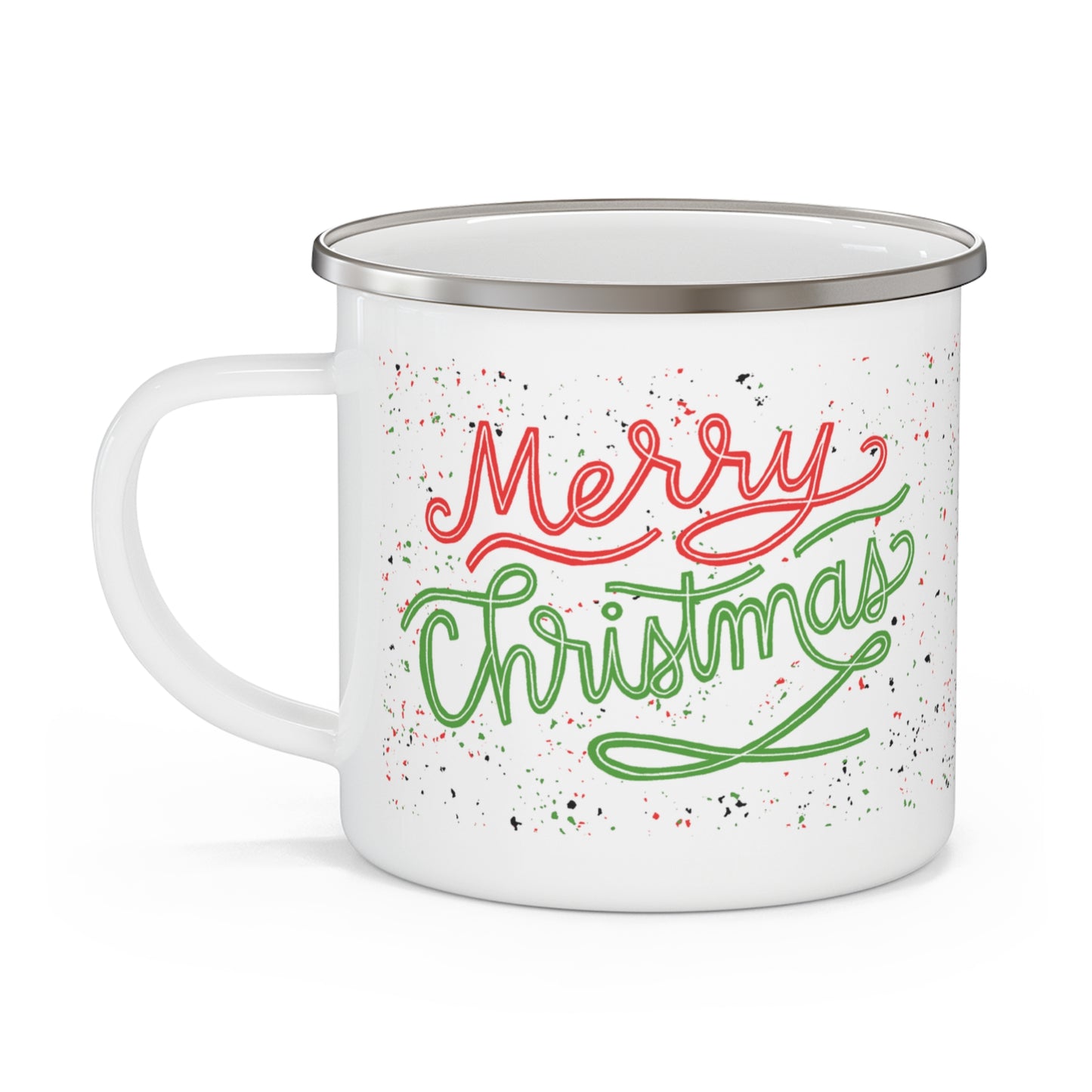 Campy Merry Script • Enamel Camping Mug