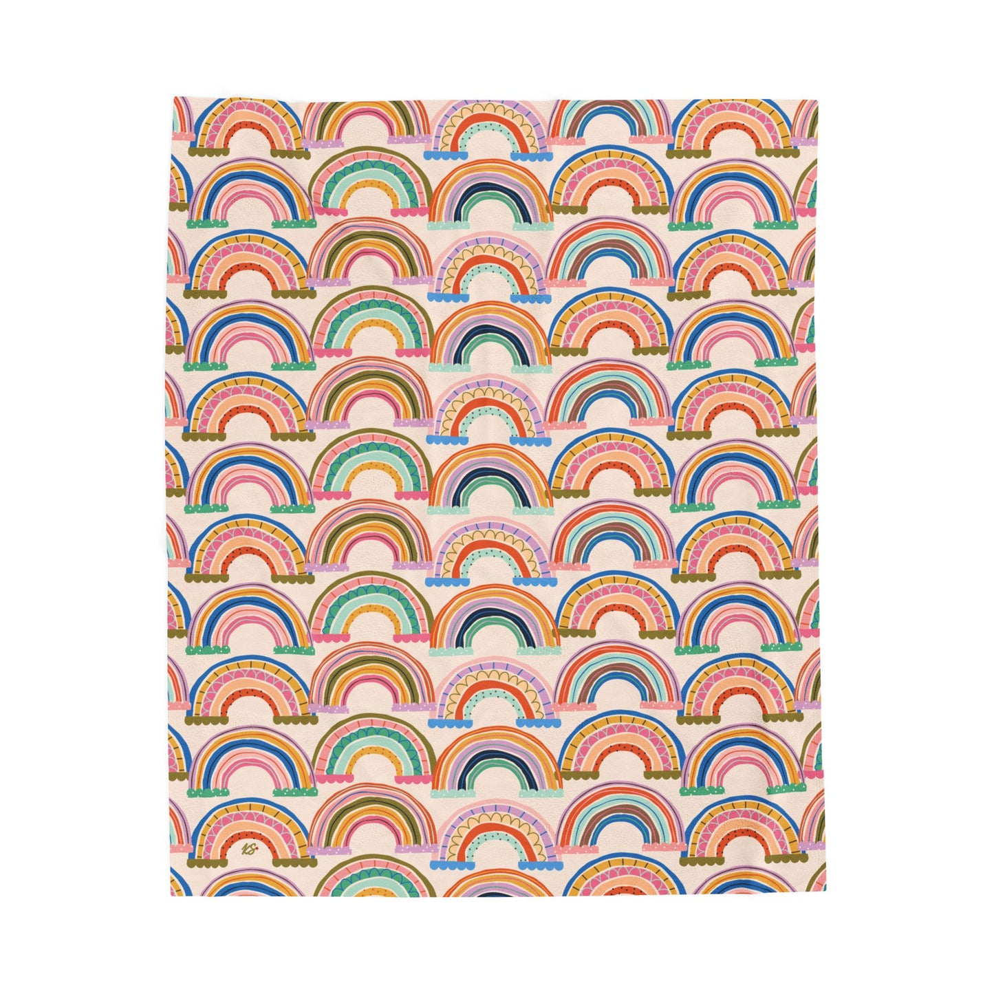 Rainbow Road Plush Blanket
