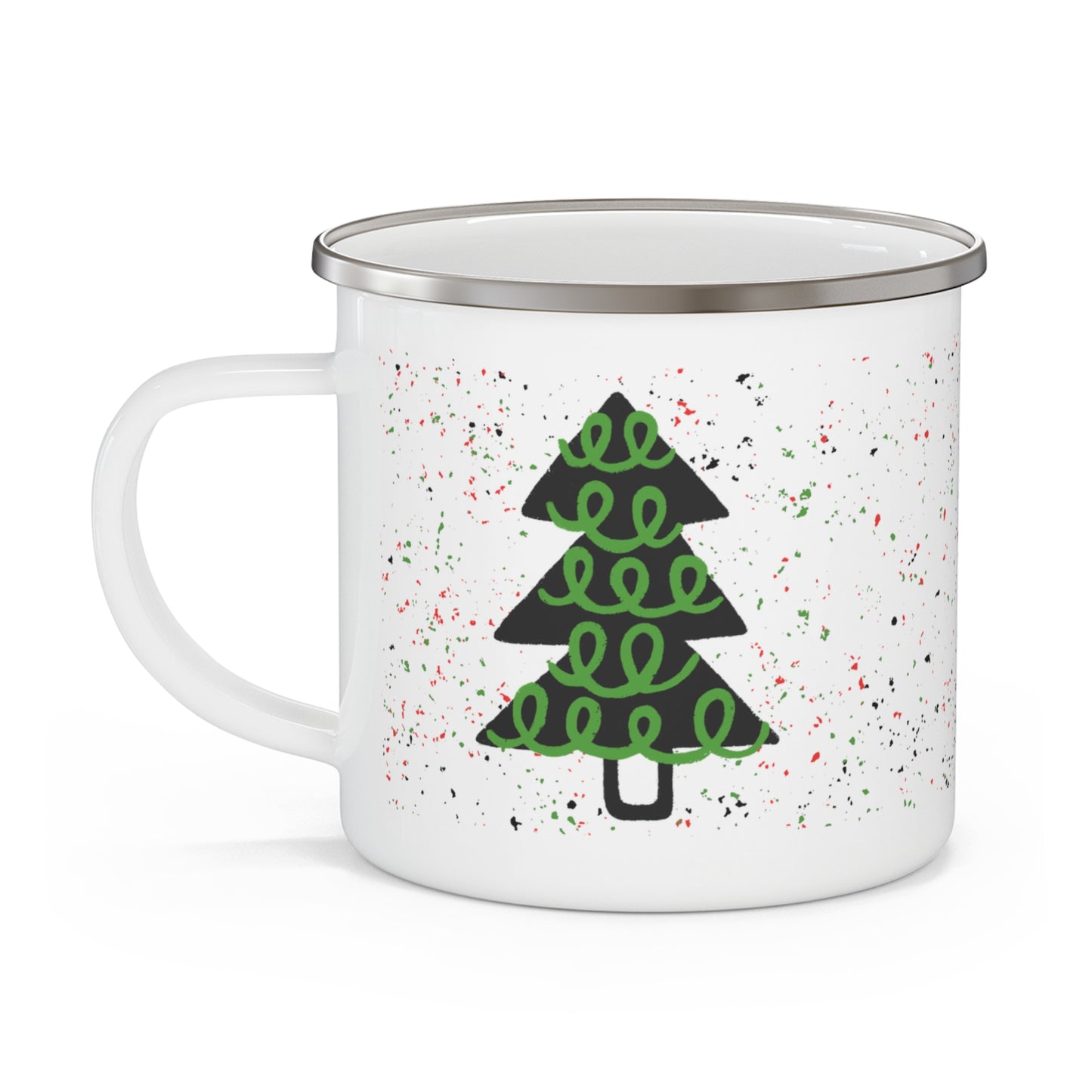 Campy Green Tree • Enamel Camping Mug