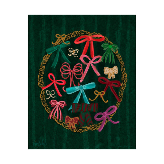 Art Print 8x10 • Bows on Evergreen