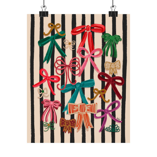 Art Print 8x10 • Bows & Stripes Multi