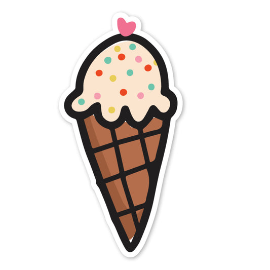 Vanilla Ice Cream Waterproof Vinyl Sticker