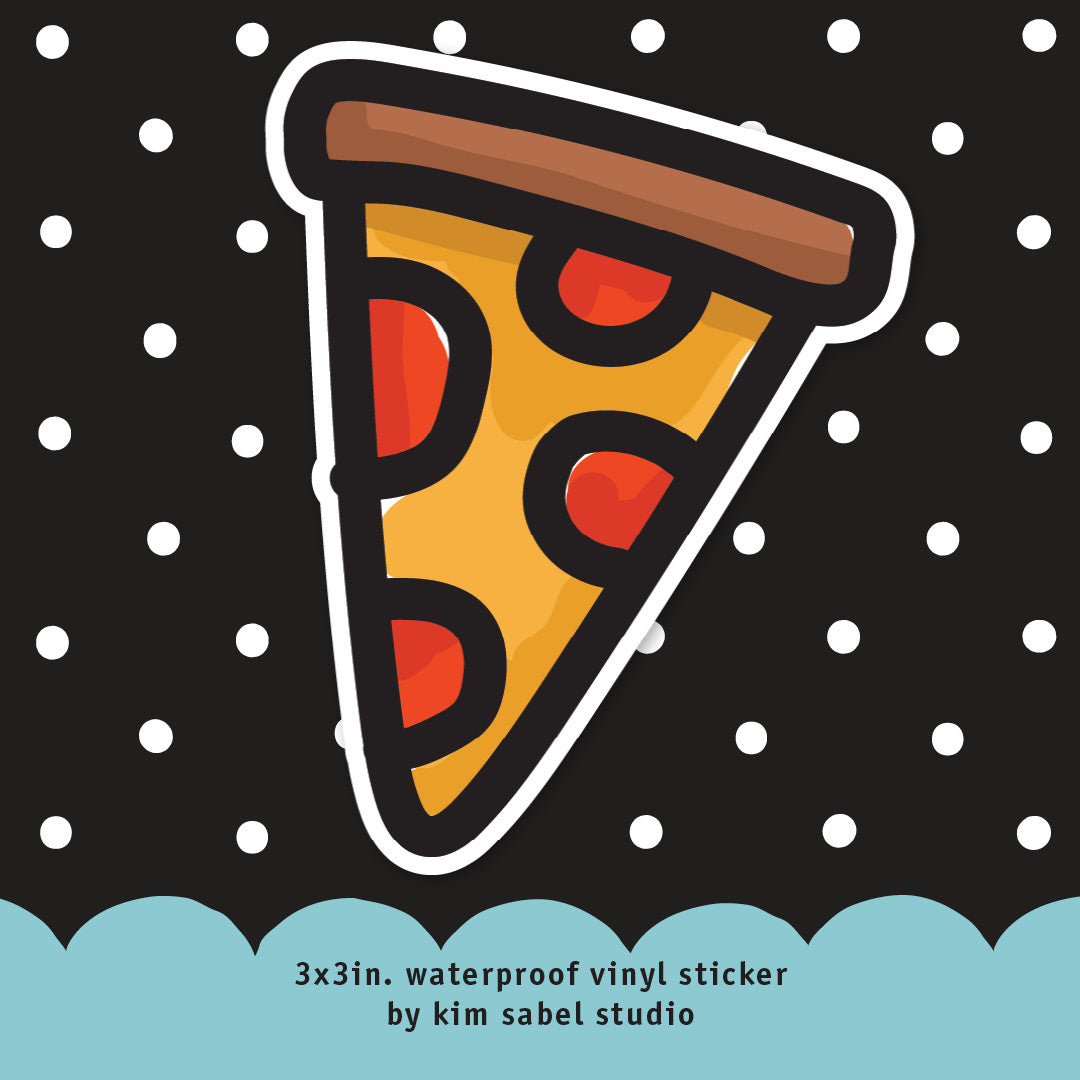 Pizza Waterproof Vinyl Sticker