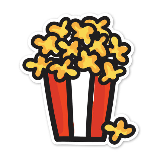 Popcorn Waterproof Vinyl Sticker