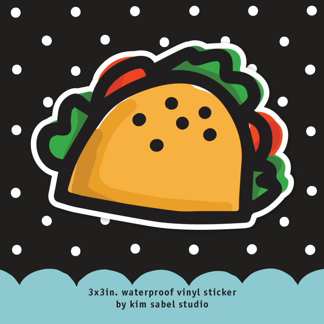 Taco Waterproof Vinyl Sticker