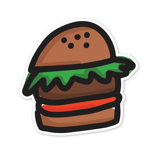 Burger Waterproof Vinyl Sticker