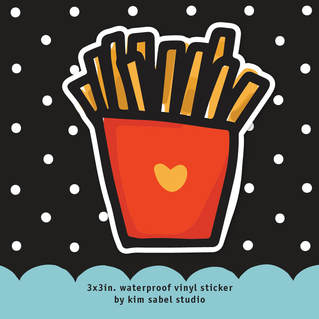 French Fries Waterproof Vinyl Sticker