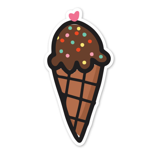 Chocolate Ice Cream Waterproof Vinyl Sticker