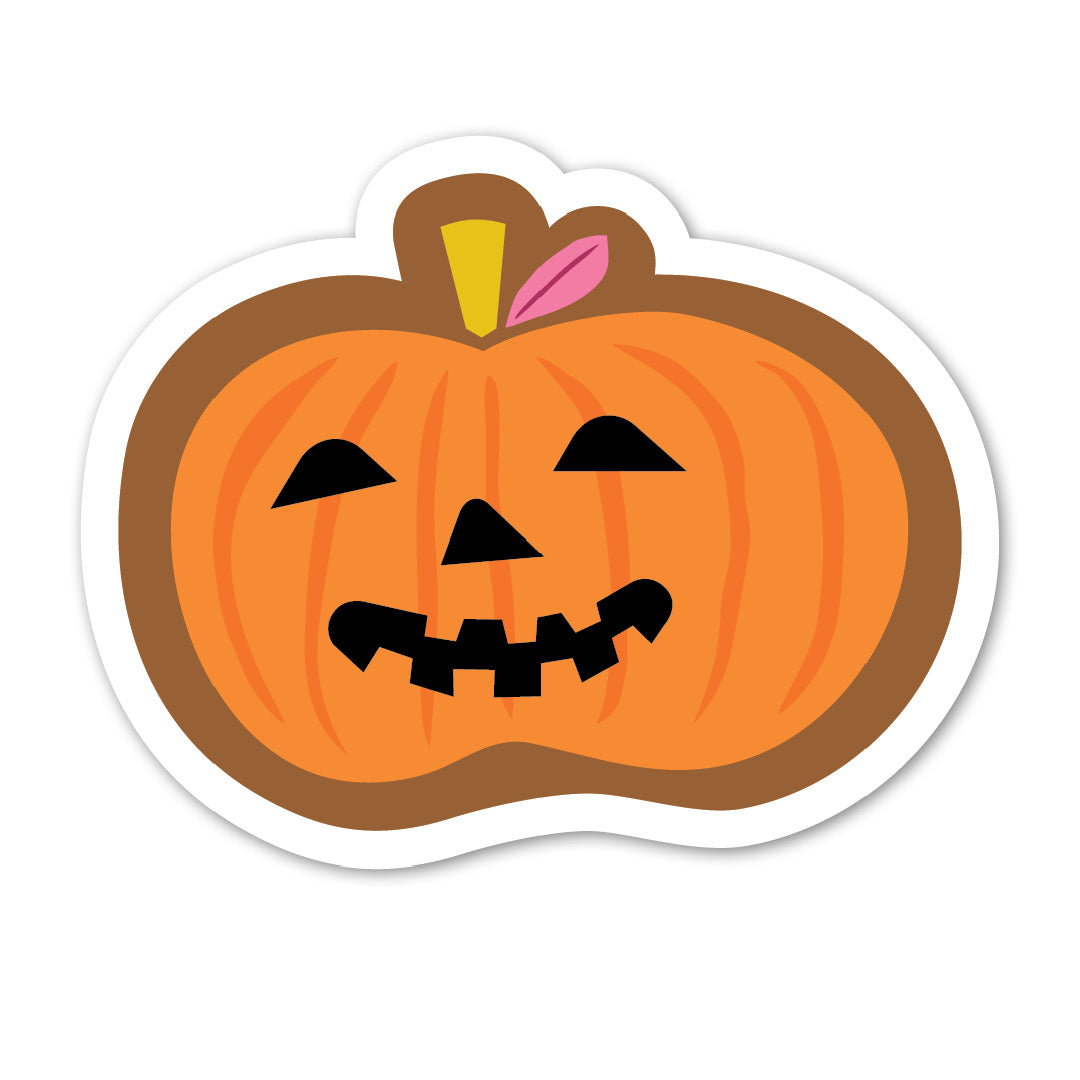 Carved Pumpkin Waterproof Vinyl Sticker