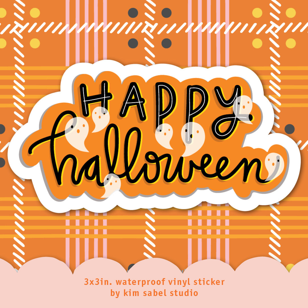 Happy Halloween Waterproof Vinyl Sticker