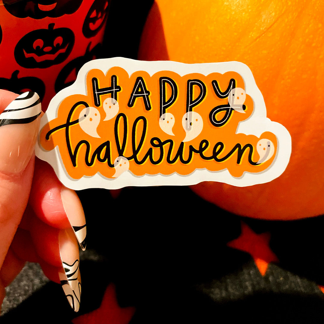 Happy Halloween Waterproof Vinyl Sticker