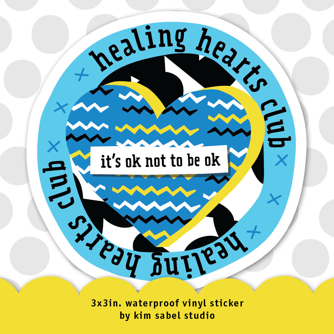 Healing Hearts Club Waterproof Vinyl Sticker