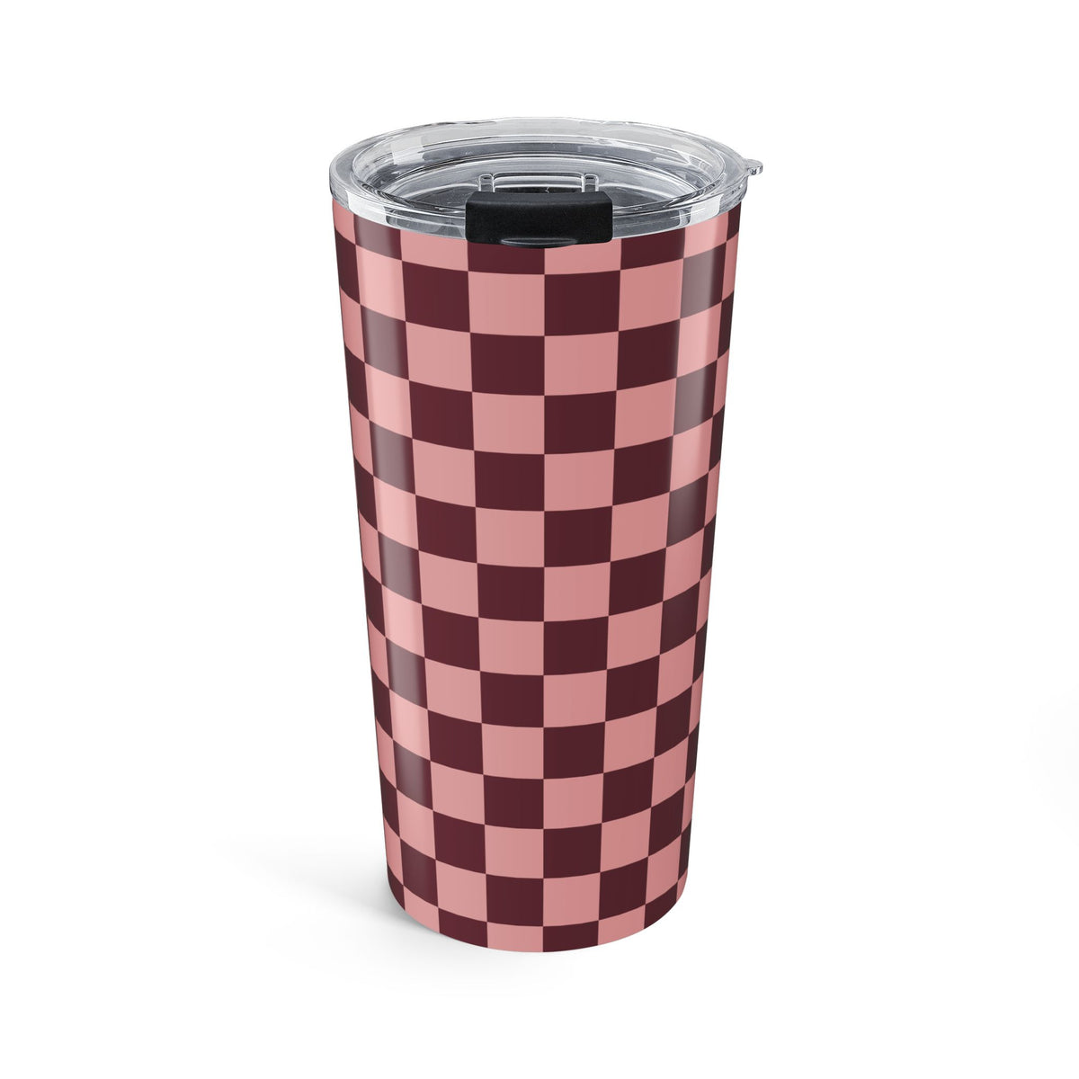 Checkers in Rose Tumbler