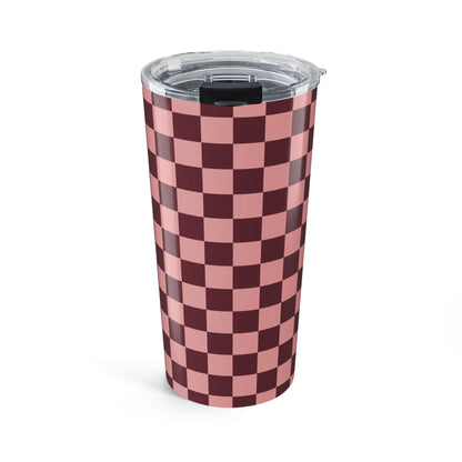 Checkers in Rose Tumbler