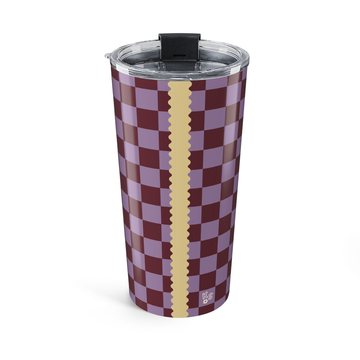 Checkers in Grape Tumbler