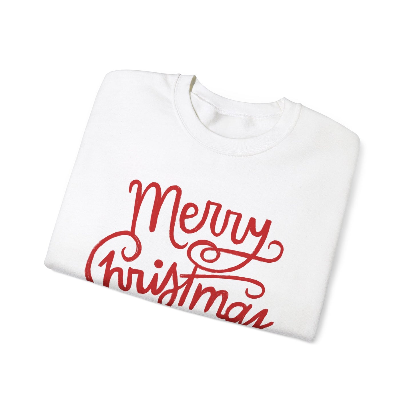 Merry Christmas Script (Red) Sweatshirt