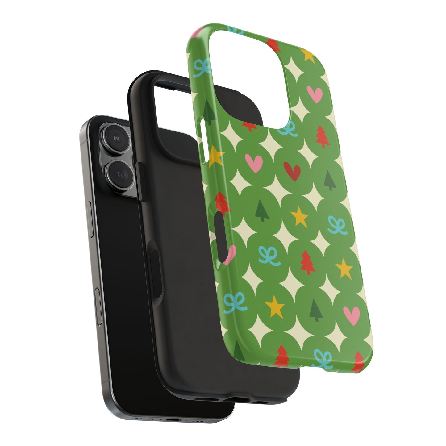 Tough Phone Case • Merry Charms on Green
