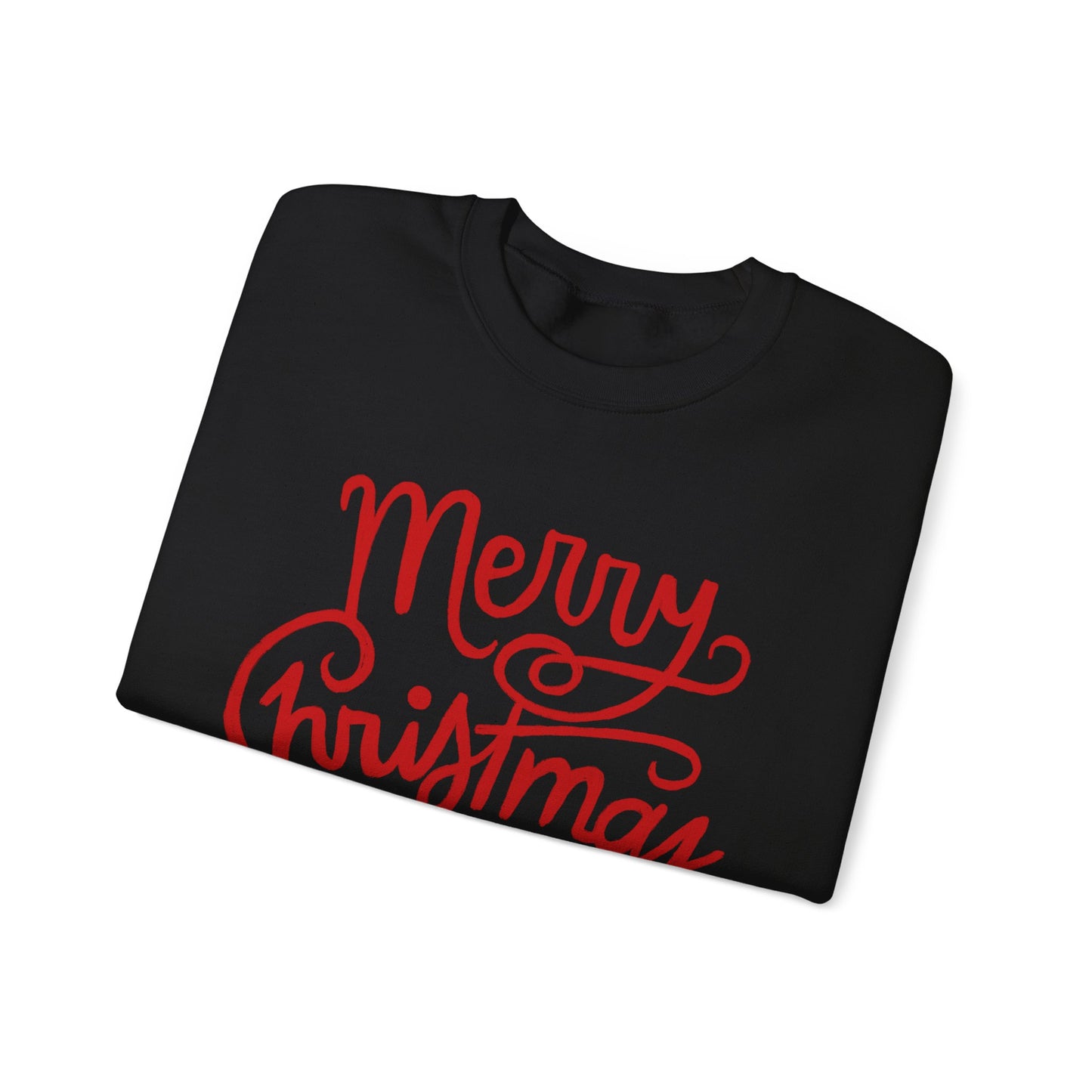 Merry Christmas Script (Red) Sweatshirt