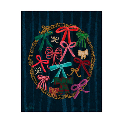 Art Print 8x10 • Bows on Navy