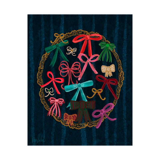 Art Print 8x10 • Bows on Navy