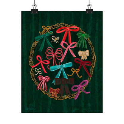 Art Print 8x10 • Bows on Evergreen