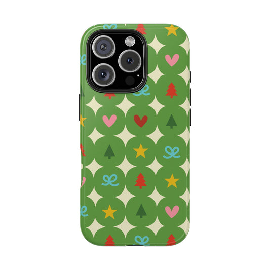 Tough Phone Case • Merry Charms on Green