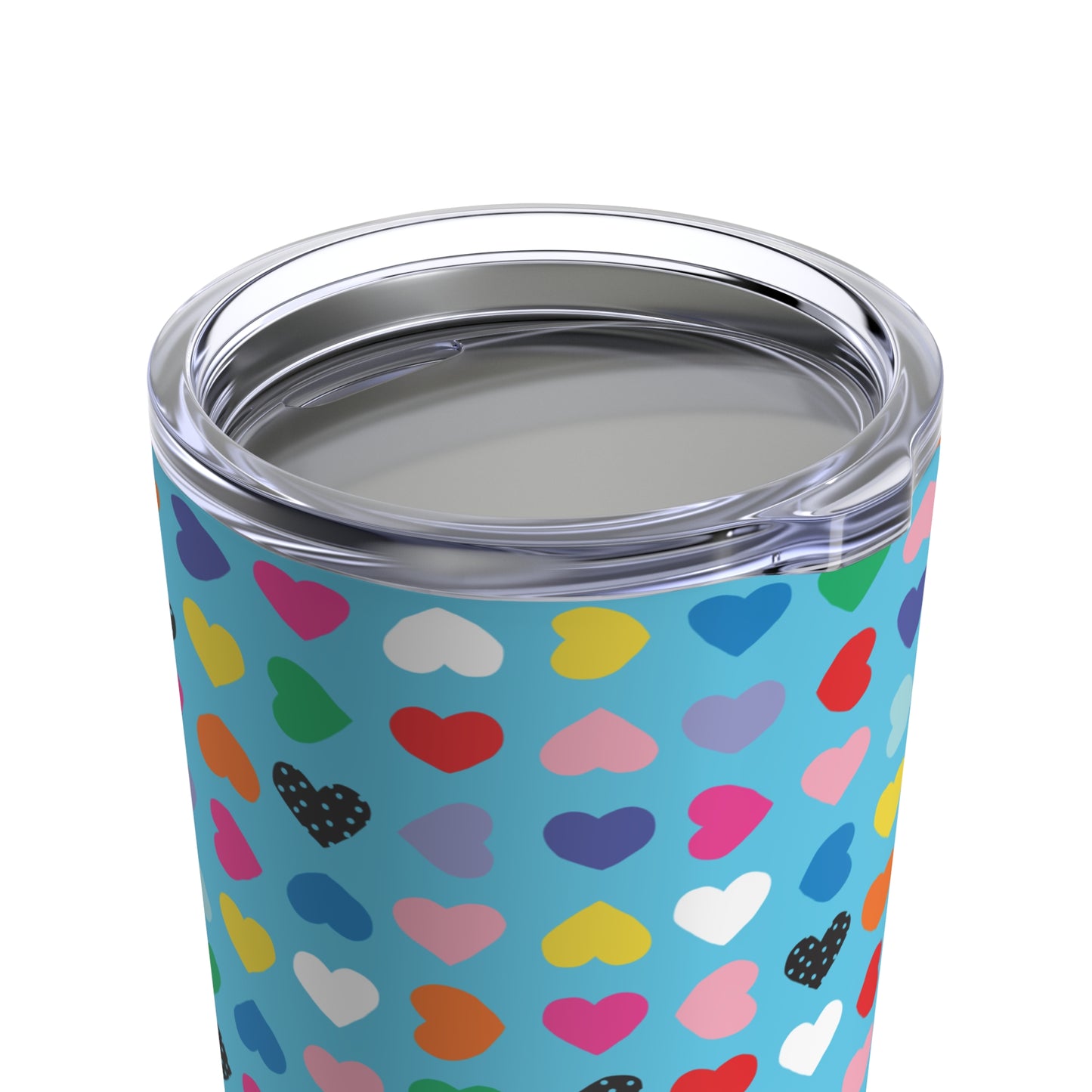 Little Hearts on Blue Tumbler