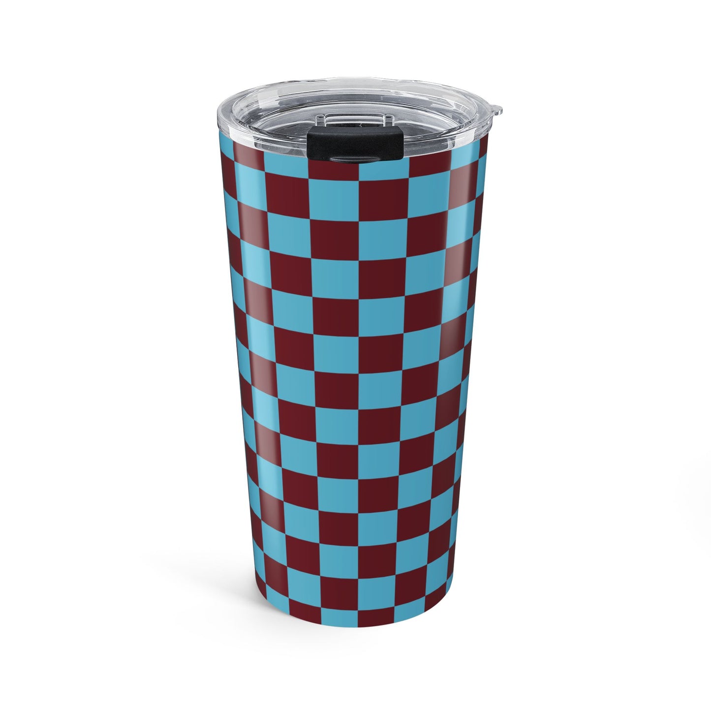 Checkered Sky-Burgundy Tumbler