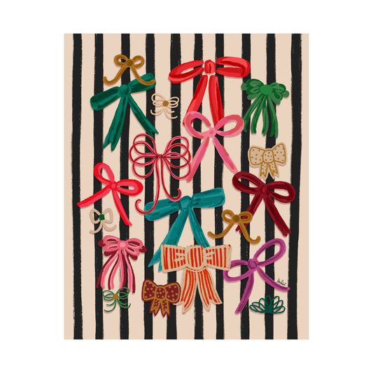 Art Print 8x10 • Bows & Stripes Multi