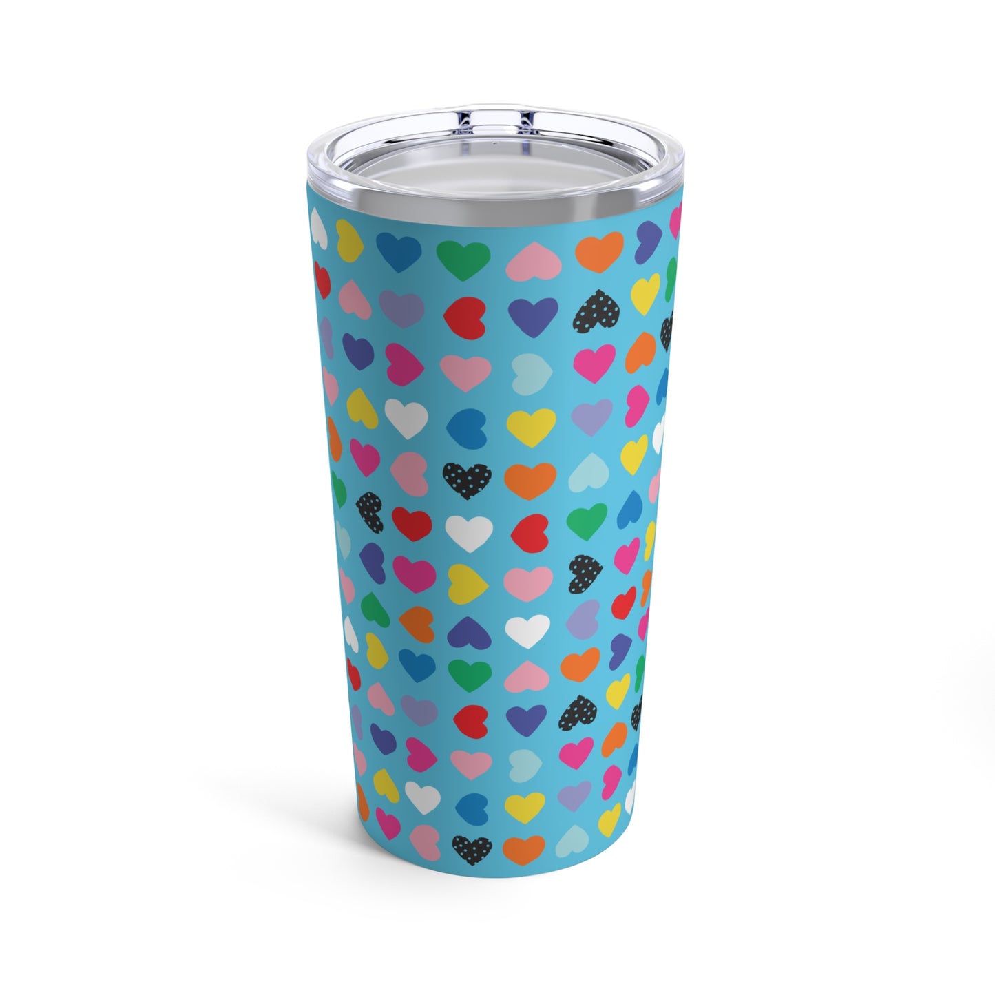 Little Hearts on Blue Tumbler