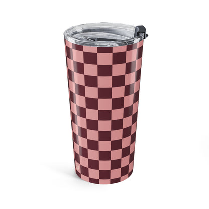 Checkers in Rose Tumbler
