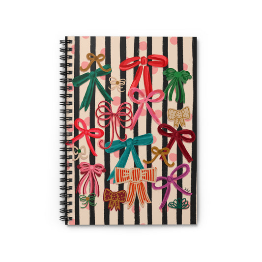 Bows & Stripes Multi • Spiral Notebook