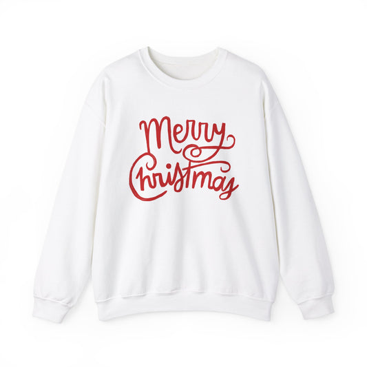 Merry Christmas Script (Red) Sweatshirt