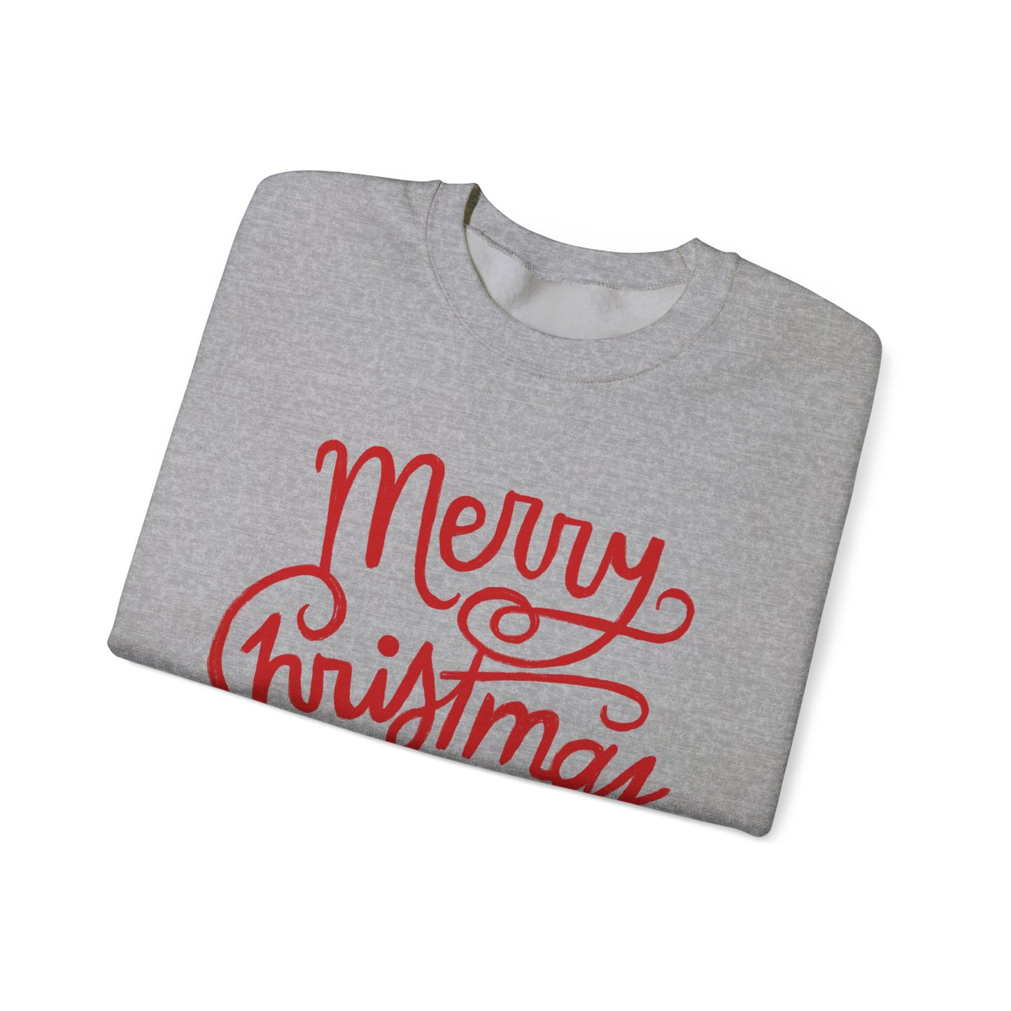 Merry Christmas Script (Red) Sweatshirt