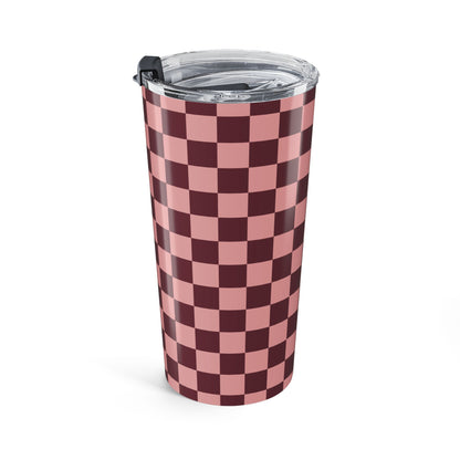 Checkers in Rose Tumbler
