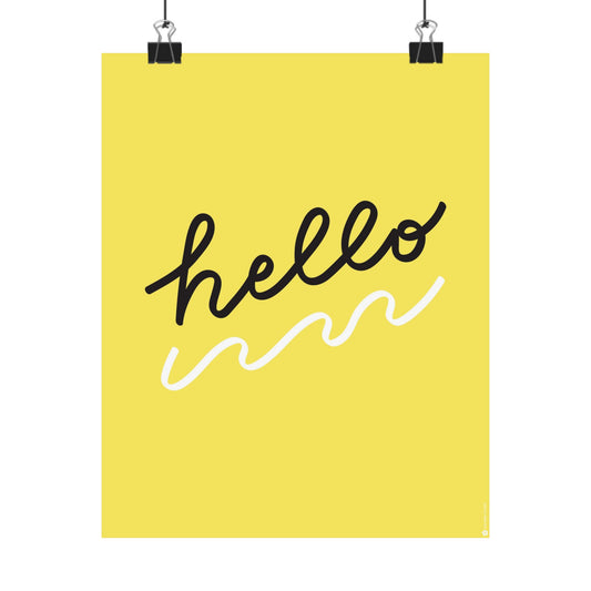 Art Print 8x10 • Hello on Yellow