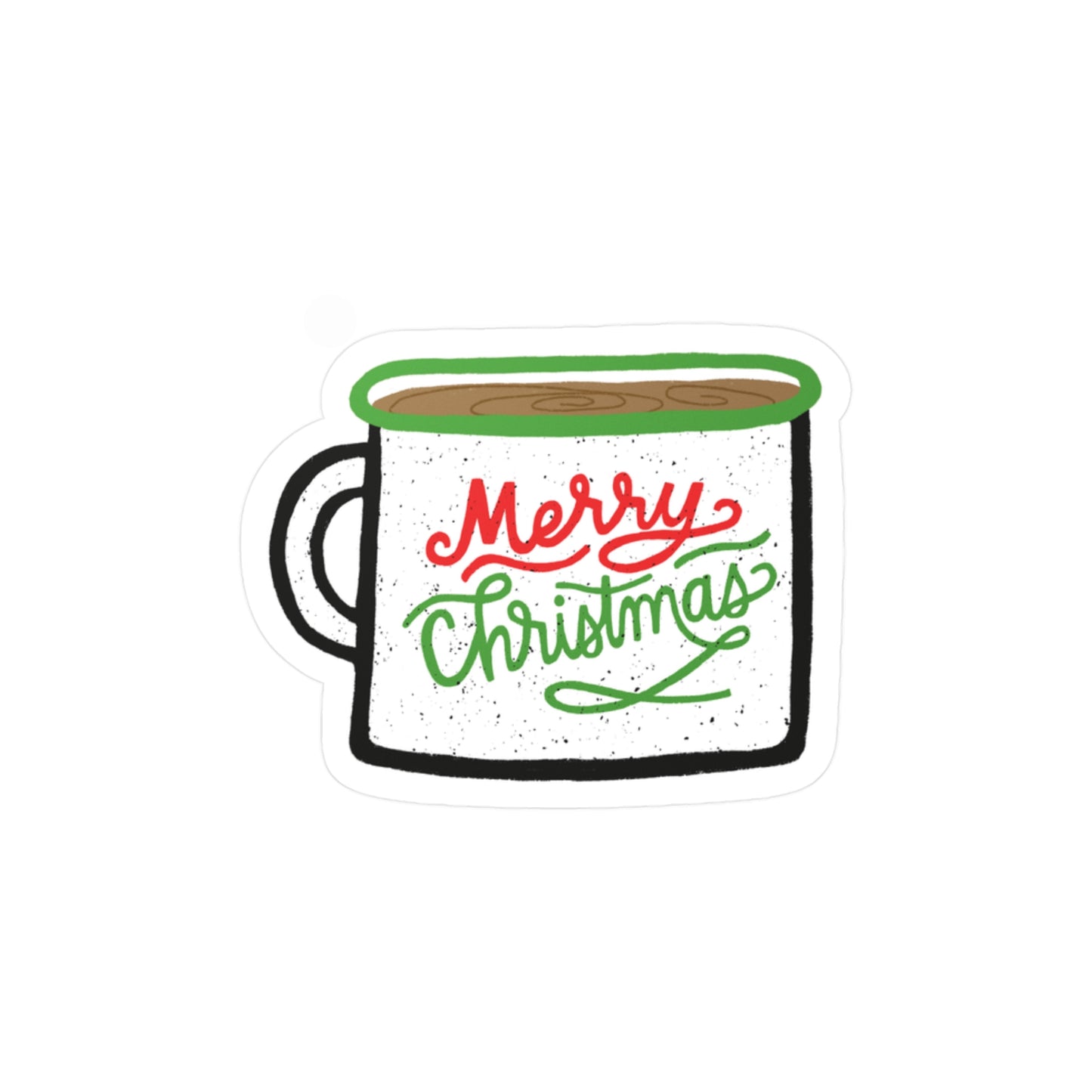 Merry Script Mug Waterproof Vinyl Sticker