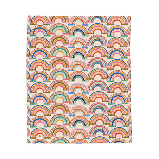 Rainbow Road Plush Blanket