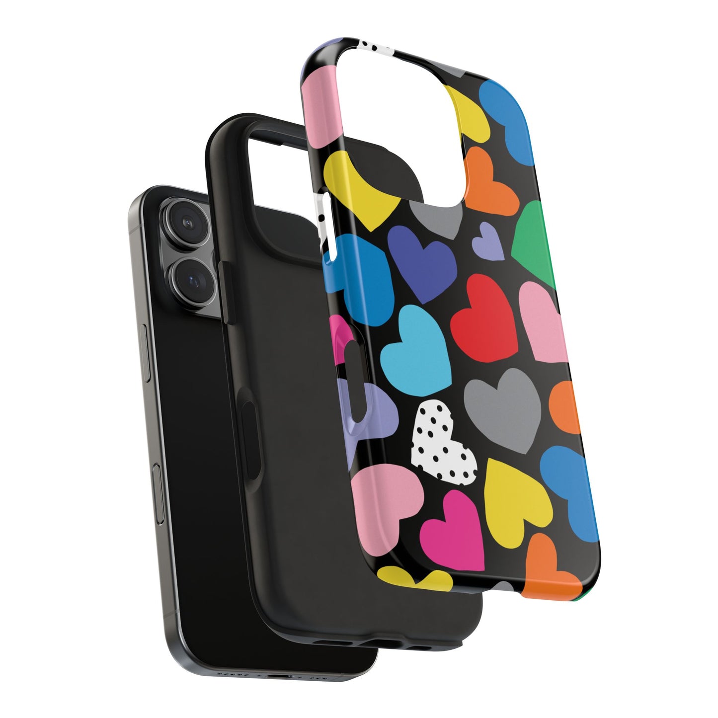Tough Phone Case • Hearts Multi