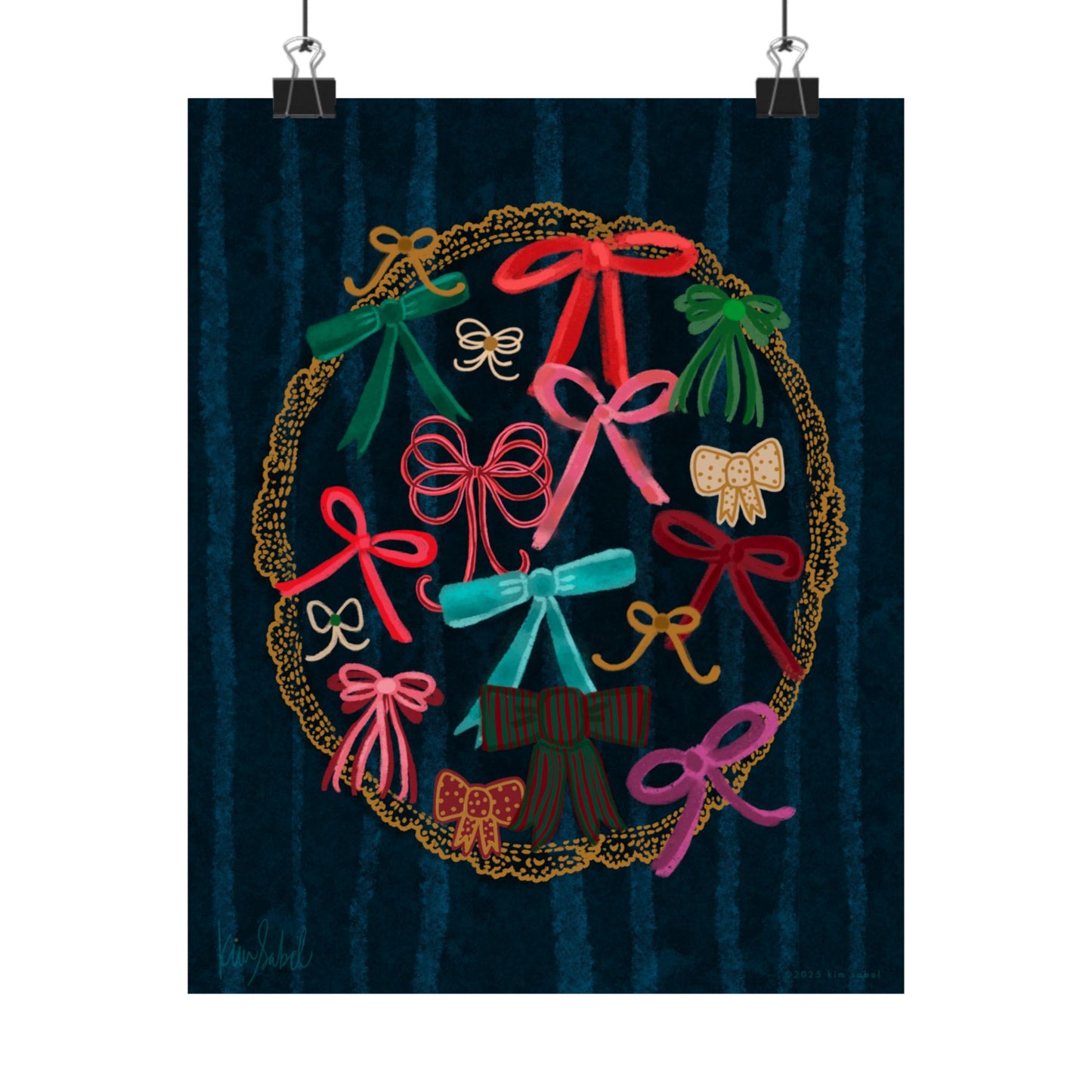 Art Print 8x10 • Bows on Navy