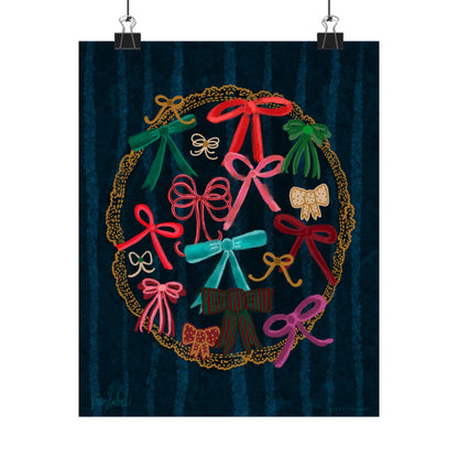 Art Print 8x10 • Bows on Navy