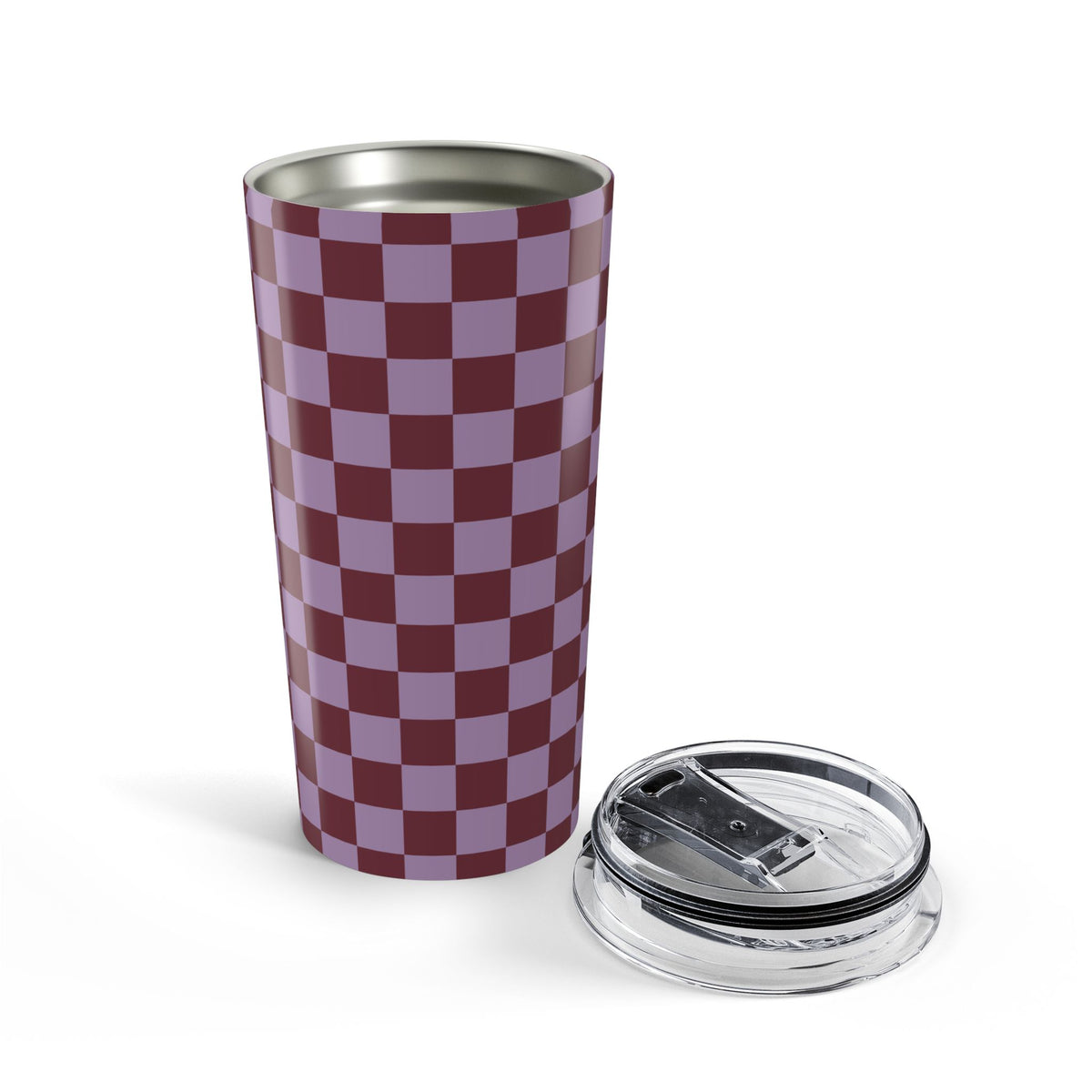 Checkers in Grape Tumbler