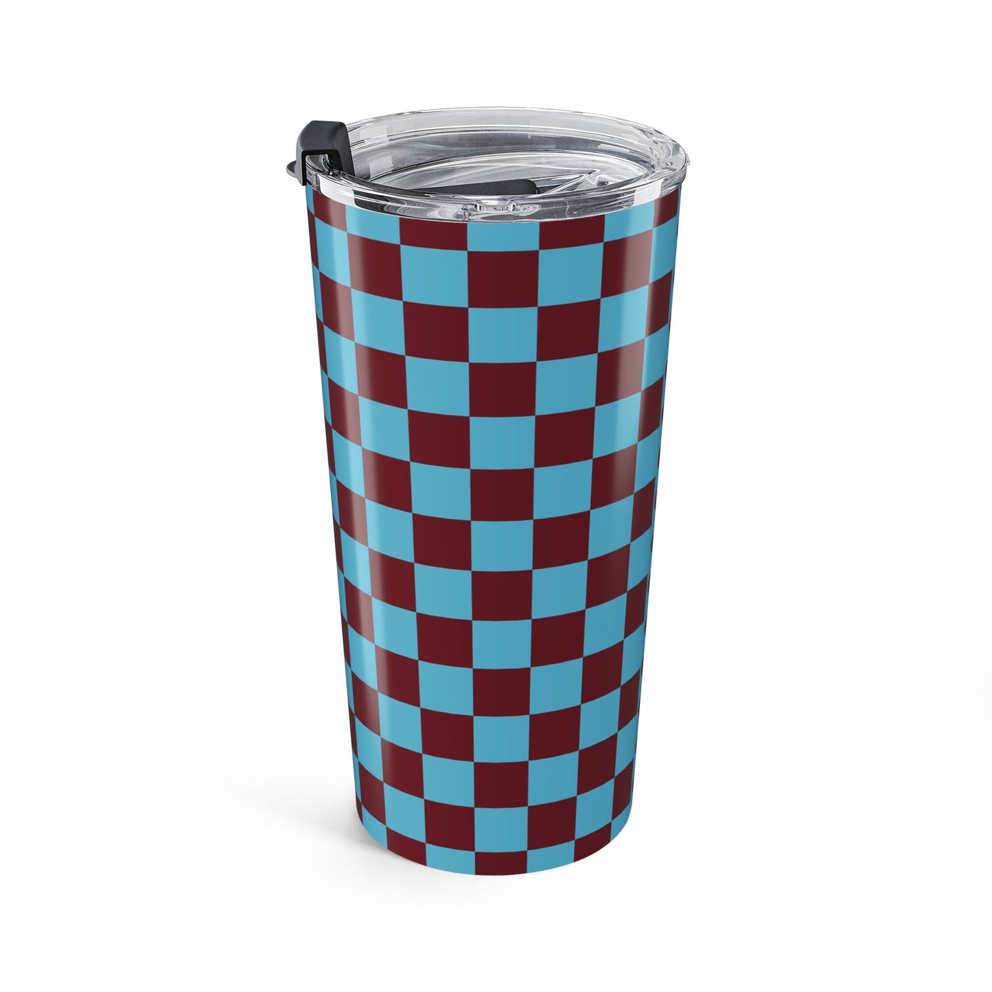 Checkered Sky-Burgundy Tumbler