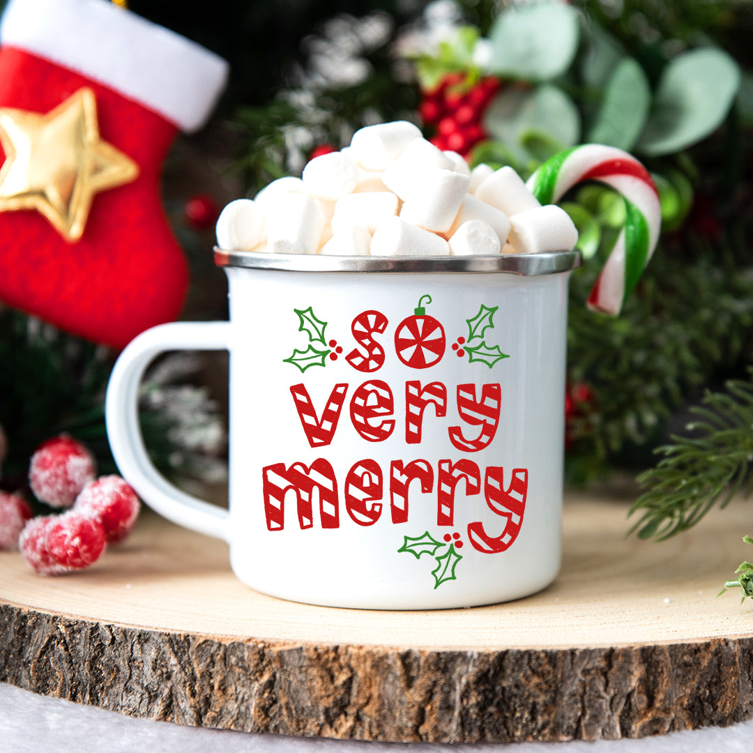 So Very Merry • Enamel Camping Mug