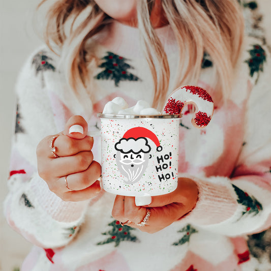 Campy Santa • Enamel Camping Mug